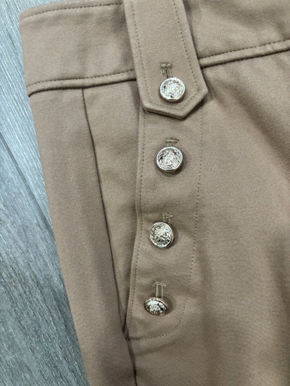 Quince Camel High Waist Gold Button Career Pants L - Picture 4 of 9